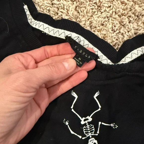 Black Skeleton Pajama Set two pieces - Picture 5 of 6